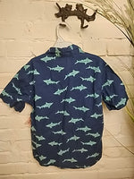 Y8 BLUE OLD NAVY SHARK SHIRT