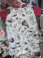 NB WHITE NIKE LOGO ROMPER