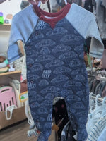 0-3M BLUE MUD PIE CARS JUMPSUIT