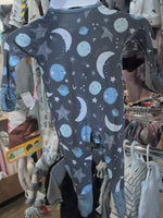 0-3M GRAY LITTLE SLEEPIES MOON STARS SLEEPER
