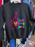Y/S BLACK DISNEY DISNEY WORLD SWEATSHIRT