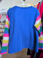 Y7/8 BLUE MINI BODEN CLOUD SEQUIN SHIRT LS