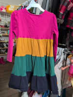 Y5 MULTI HANNA ANDERSON LS RUFFLE DRESS