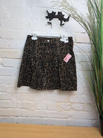 Y9-10 BROWN COTTON ON KIDS LEOPARD SKIRT