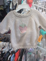 6M TAN RABBIT + BEAR STRAWBERRY OUTFIT