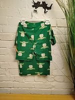 Y8 GREEN STAR WARS GROGU SHORTS PJS