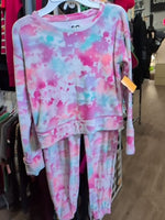 Y8 PINK SO - KOHLS TIE DYE FLEECE LOUNGE SET