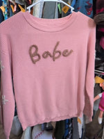 Y5 PINK TULLABEE BABE SWEATER