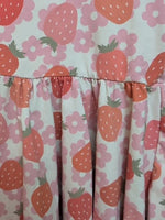 Y5 WHITE POPPY KIDS STRAWBERRY DRESS