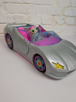 SILVER BARBIE SPARKLE BARBIE CAR