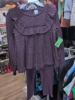 4T DARK PURPLE MODERN MOMENTS RIBBED KNIT OUTFIT