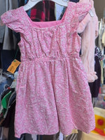 Y5 PINK CAT&JACK FLORAL RUFFLE DRESS