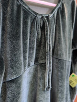 Y8 DARK GREEN OLD NAVY GREEN VELVET DRESS