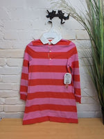y6 pink/red WONDER NATION STRIPED LS SHIRT