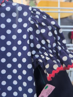 2T DARK BLUE A CARI CLASSIC VINTAGE POLKA DOT DRESS