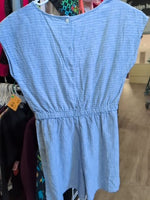 Y/M LIGHT BLUE COPPER KEY STRIPED ROMPER