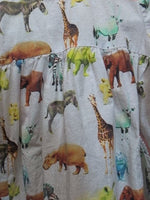 Y5 CREAM I HEART NEXT SAFARI ANIMALS DRESS