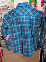 Y6 BLUE MONTAGE PLAID DRESS SHIRT