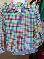 Y/6-7 MULTI GAP MULIT COLOR PLAID LS BUTTON UP