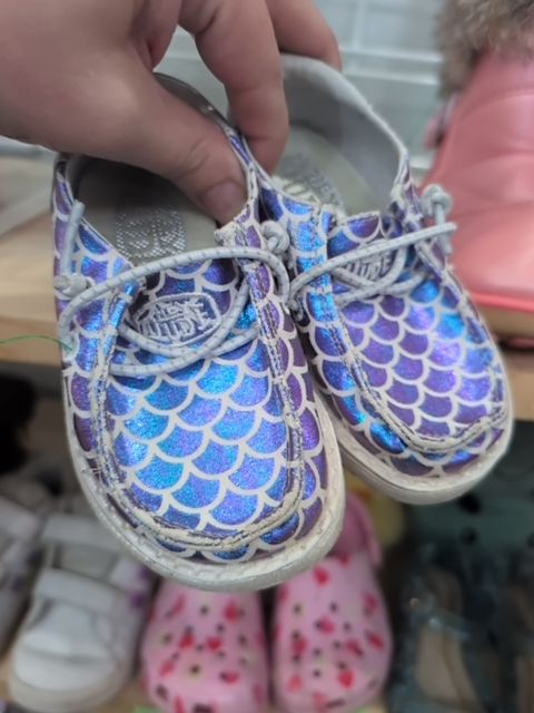 C4 BLUE HEY DUDE TODDLER MERMAID SHOES