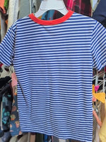 Y5 BLUE DEUX PAR DEUX STRIPED POCKET SHIRT