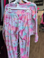 Y8 PINK SO - KOHLS TIE DYE FLEECE LOUNGE SET
