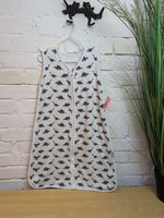 0-6M WHITE COPPER PEARL DINO SLEEPSACK