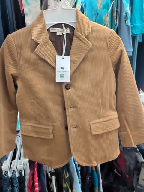 4T BROWN HOPE & HENRY NEW CORDUROY BLAZER