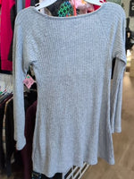 Y8 GRAY OLD NAVY RIBBED GLITTER DRESS