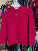 Y/5 RED Cat&Jack 3 BUTTON KNIT SWEATER