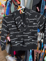 Y5 BLACK CHAMPION LOGO HOODIE