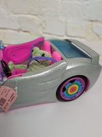 SILVER BARBIE SPARKLE BARBIE CAR
