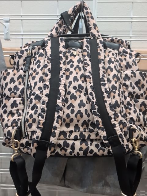 BROWN ITZY RITZY LEOPARD DIAPER BAG