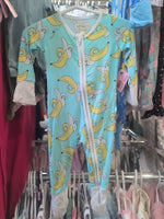 0-3M LIGHT BLUE LITTLE SLEEPIES BANANAS SLEEPER