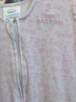 6M WHITE AND PINK HALO SLEEPSACK