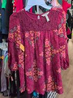 8 MAROON MATILDA JANE FLORAL DRESS