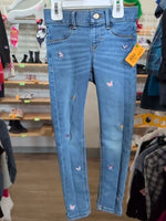 Y6 BLUE WONDER NATION BUTTERFLY JEGGINGS