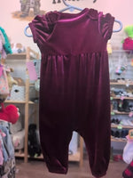 3M MAROON OKIE DOKIE VELOUR JUMPSUIT