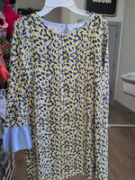 Y12 WHITE CROWN & IVY LEMONS LS DRESS