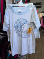 Y8 LIGHT BLUE FROZEN [STAINED] FROZEN PJS