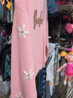 Y5 PINK TULLABEE BABE SWEATER