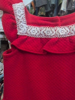 6-12M RED JANIE & JACK LACE RUFFLE SLEEVE ROMPER