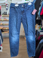Y7 DARK BLUE GAP LEOPARD JEGGING