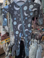 0-3M GRAY LITTLE SLEEPIES MOON STARS SLEEPER