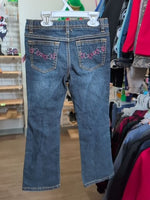 Y6 DARK BLUE SQUEEZE EMBROIDERED FLARE JEANS
