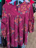 8 MAROON MATILDA JANE FLORAL DRESS