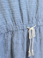 Y/M LIGHT BLUE COPPER KEY STRIPED ROMPER