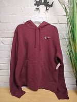 MAROON NIKE PLAIN HOODIE