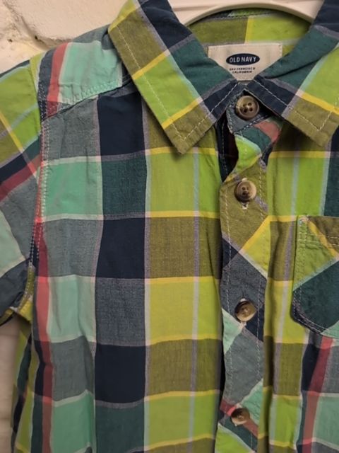 5T MULTI OLD NAVY BUTTON DOWN
