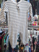 6M BEIGE OLD NAVY STRIPED THERMAL JUMPSUIT